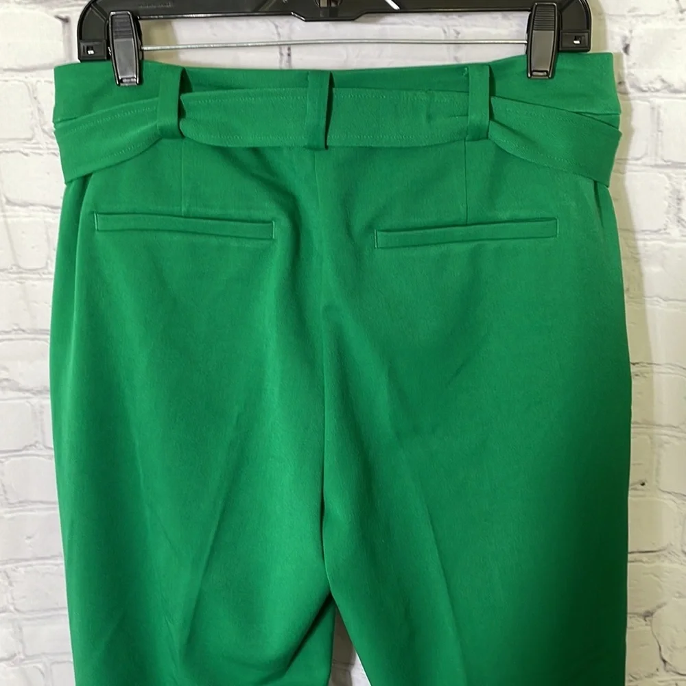 Loft sz 10 green ankle pants tie waist new with tags WP187_4